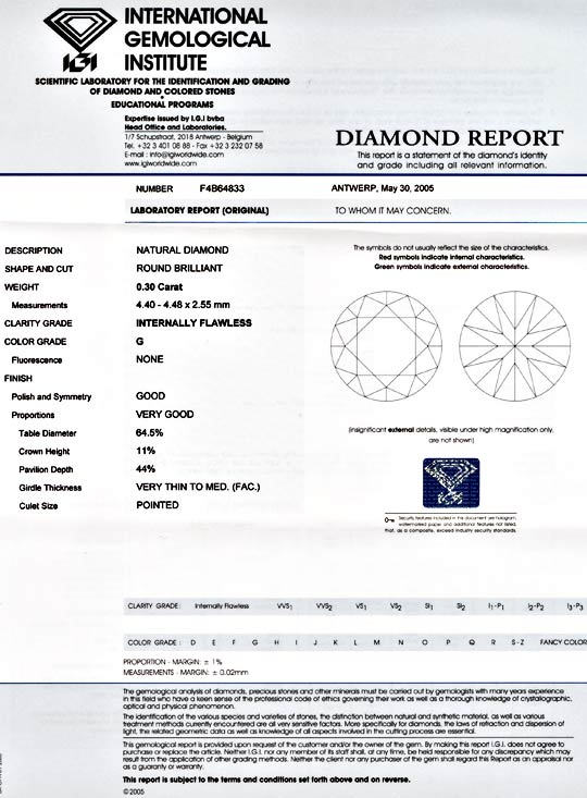 Foto 9 - Diamant IGI Brillant 0,30ct Lupenrein Top Wess G, D5527