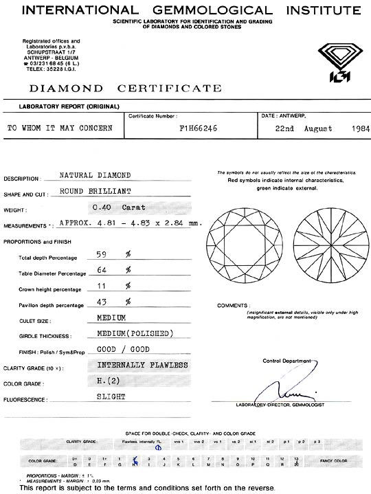 Foto 9 - Diamant 0,40ct Brillant IGI Lupenrein Wesselton Weiss H, D6259