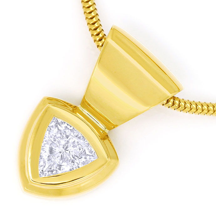 Foto 2 - Trillant-Diamant mit 0,35ct in Collier aus 18K Gelbgold, R9844