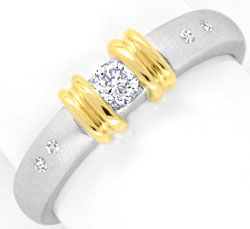 Foto 1 - Bicolor Gold-Ring Brillanten Gelbgold-Weißgold, S3825